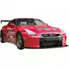 VSaero FRP LBPE v1 Wide Body Front Bumper w Lip for Nissan GT-R GTR R35 2009-2017 - Image 7