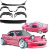 VSaero FRP TKYO Wide Body Kit w Wing 6pc for Mazda Miata MX-5 NA 1990-1997 - Image 3