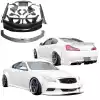 VSaero FRP LBPE Wide Body Kit w Wing for Infiniti G37 Coupe 2008-2015 > 2dr Coupe - Image 3