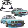 VSaero FRP TKYO Wide Body Kit w Wing 10pc for BMW 3-Series 318i 325i E30 1984-1991> 2dr Coupe - Image 2