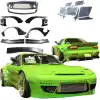 VSaero FRP TKYO Wide Body Kit w Wing 12pc for Mazda RX-7 FD3S 1993-1997 - Image 4