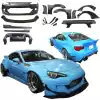 VSaero FRP TKYO v2 Wide Body Kit w Wing 20pc for Scion FR-S ZN6 2013-2016 - Image 2