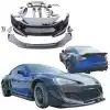 VSaero FRP TKYO v3 Wide Body Kit w Wing 18pc for Scion FR-S ZN6 2013-2016 - Image 2