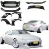 VSaero FRP TKYO Wide Body Kit w Wing 10pc for Nissan 350Z Z33 2003-2008 - Image 5