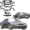 VSaero FRP TKYO v2 Wide Body Kit w Wing 11pc for Nissan Silvia S13 1989-1994 > 2dr Coupe - Image 1