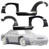 VSaero FRP TKYO v2 Wide Body Flares & Side Skirts 6pc for Nissan Silvia S13 1989-1994 > 2dr Coupe - Image 2