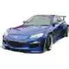 VSaero Plastic TKYO Wide Body Front Under Splitter for Mazda RX-8 SE3P 2009-2011 - Image 3