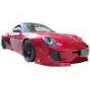 VSaero FRP TKYO v1 Wide Body Front Lip for Porsche Cayman 987 2006-2008 - Image 4