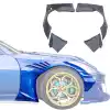 VSaero FRP TKYO Wide Body Fender Flares w Extension (front) 40mm for Nissan 350Z Z33 2003-2008 - Image 1