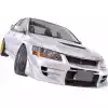 VSaero FRP DAM Front Bumper for Mitsubishi Evolution EVO8 EVO9 CT9A 2003-2006 - Image 3