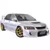 VSaero FRP DAM Front Bumper for Mitsubishi Evolution EVO8 EVO9 CT9A 2003-2006 - Image 5