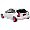 VSaero FRP MAM Wide Body Fender Flares (rear) 3pc 60mm for Honda Civic EK 1996-2000 > 3dr Hatchback - Image 14