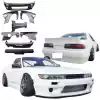 VSaero FRP TKYO v1 Wide Body Kit w Wing 10pc for Nissan Silvia S13 1989-1994 > 2dr Coupe - Image 4