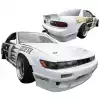 VSaero FRP TKYO v1 Wide Body Kit w Wing 10pc for Nissan Silvia S13 1989-1994 > 2dr Coupe - Image 5