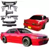 VSaero FRP TKYO v1 Wide Body Kit w Wing 10pc for Nissan Silvia S13 1989-1994 > 2dr Coupe - Image 1