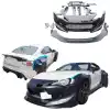 VSaero FRP TKYO v3 Wide Body Kit w Wing 18pc for Toyota 86 2017-2020 - Image 1