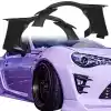 VSaero FRP AG T2 Wide Body Fenders (front) 4pc 50mm for Scion FR-S ZN6 2013-2016 - Image 1