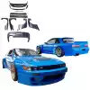 VSaero FRP TKYO v3 Wide Body Kit 10pc for Nissan Silvia S13 1989-1994 > 2dr Coupe - Image 6