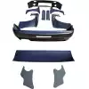 VSaero FRP TKYO v3 Wide Body Kit 12pc w Wings for Nissan Silvia S13 1989-1994 > 2dr Coupe - Image 2