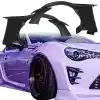 VSaero FRP AG T2 Wide Body Fenders (front) 4pc 50mm for Subaru BRZ ZN6 2013-2020 - Image 1