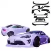 VSaero FRP AG T2 Wide Body Kit w Wings for Subaru BRZ ZN6 2013-2020 - Image 1