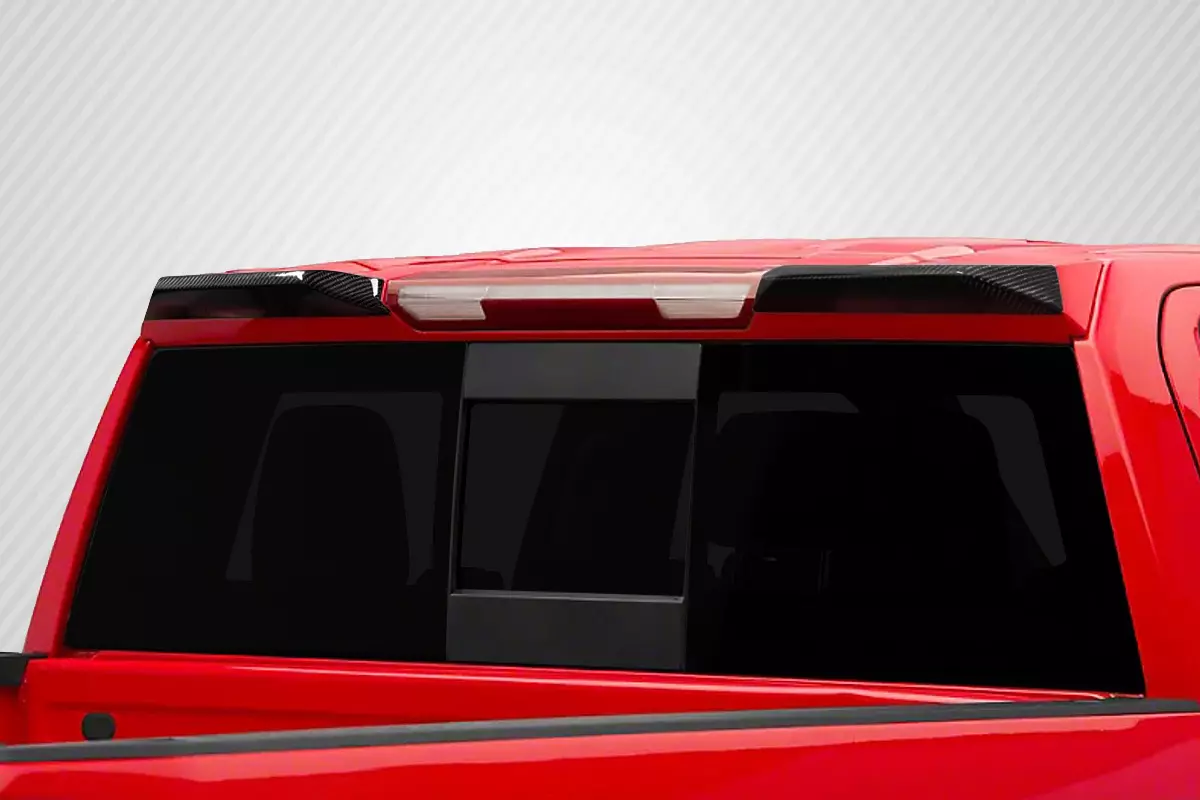 2019-2023 Chevrolet Silverado 1500 Carbon Creations Street Runner Rear Roof Wing Spoiler 2 Pieces - Image 2