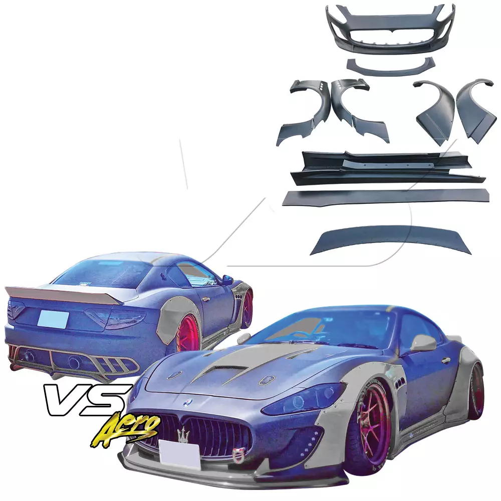 VSaero FRP LBPE Wide Body Kit /w Wing > Maserati GranTurismo 2008-2013 - Image 3
